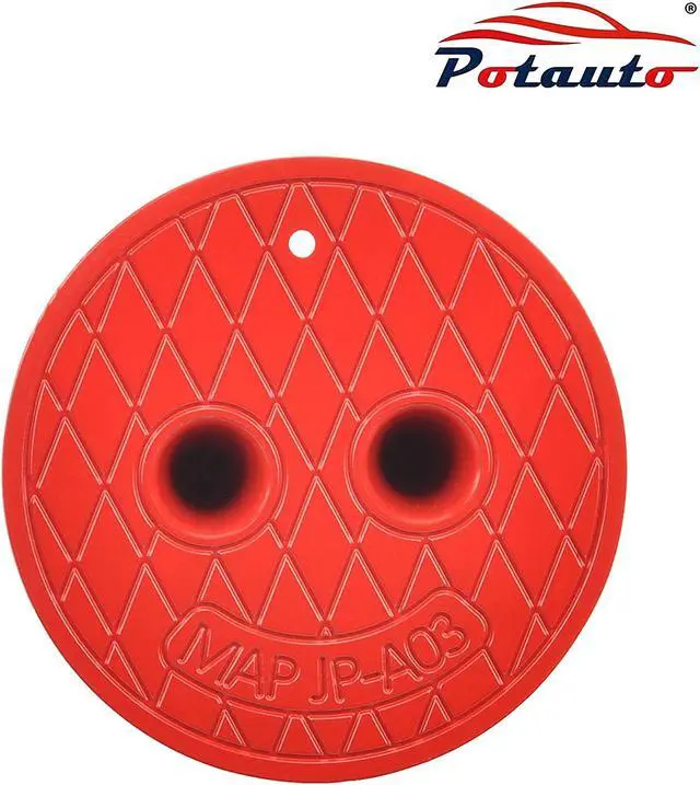 Alt view image 5 of 5 - POTAUTO Aluminum Jack Pad Jacking Puck Adapter Support for 2000-Present Mercedes Benz Vehicles (Qty 1, Red)