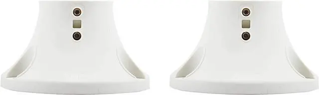Main image of Myard 3" Surface Mount Base Anchor Flange for 1.9" Swimming Pool Rail Handrail Ladder to Concrete or Wood Deck (Ivory White, 2-Pack)