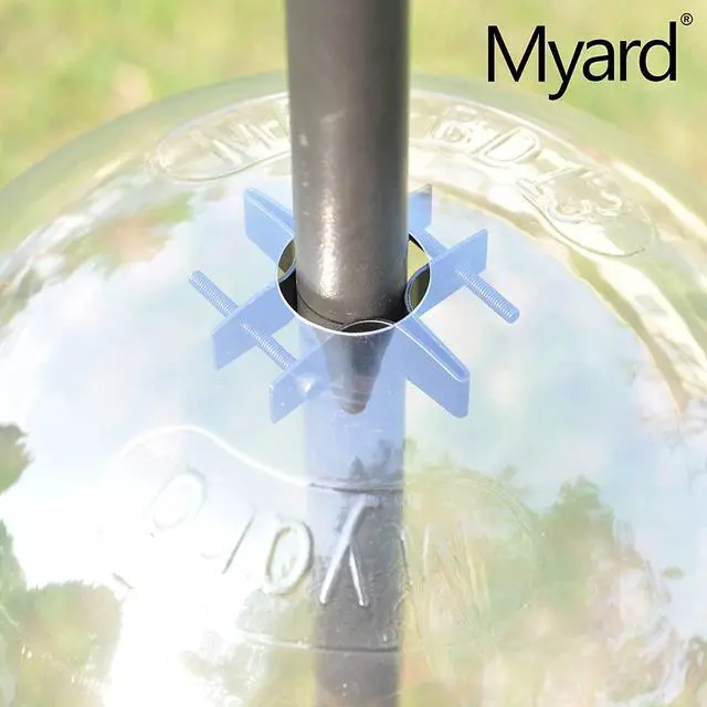 Alt view image 4 of 7 - Myard MBF BD13 13 Inches Wobbly Squirrel Proof Baffle Deflector for Bird Feeder Seed, Fit up 1.5 Inches Pole/Post