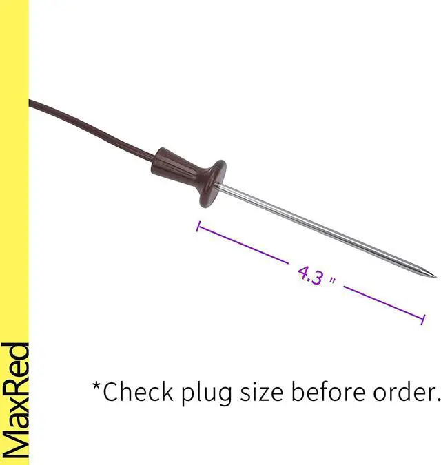 Alt view image 2 of 7 - Maxred 9755542 Meat Probe Thermometer Thermistor Replacement for Kitchenaid, Kenmore, Maytag, Amana, Admiral, Roper, Estate, Inglis, Magic Chef Range Stove, Wall Oven, Grill, Baker - HL - Cooking Uten