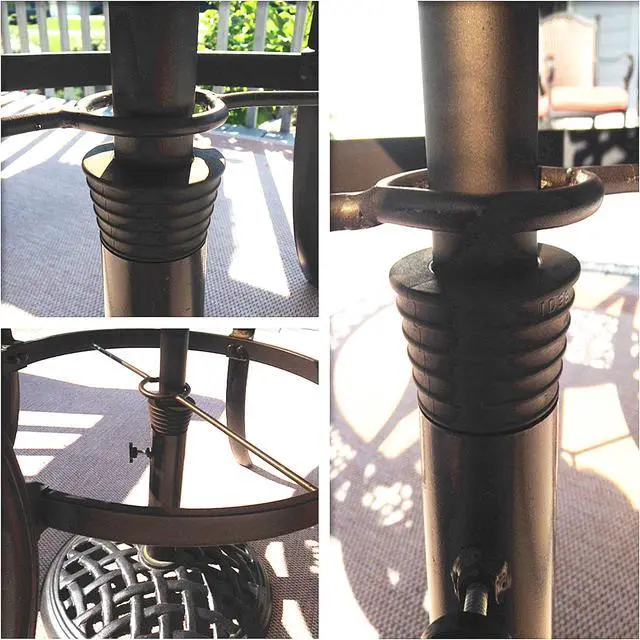 Alt view image 4 of 5 - Myard MP UW35H4 Umbrella Cone Wedge Spacer for Patio Table Hole Opening or Base 1.8 to 2.4 Inches, Umbrella Pole Diameter 1 3/8" (35mm, Black)