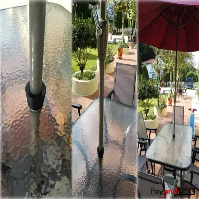 Alt view image 5 of 5 - Myard MP UW35H4 Umbrella Cone Wedge Spacer for Patio Table Hole Opening or Base 1.8 to 2.4 Inches, Umbrella Pole Diameter 1 3/8" (35mm, Black)