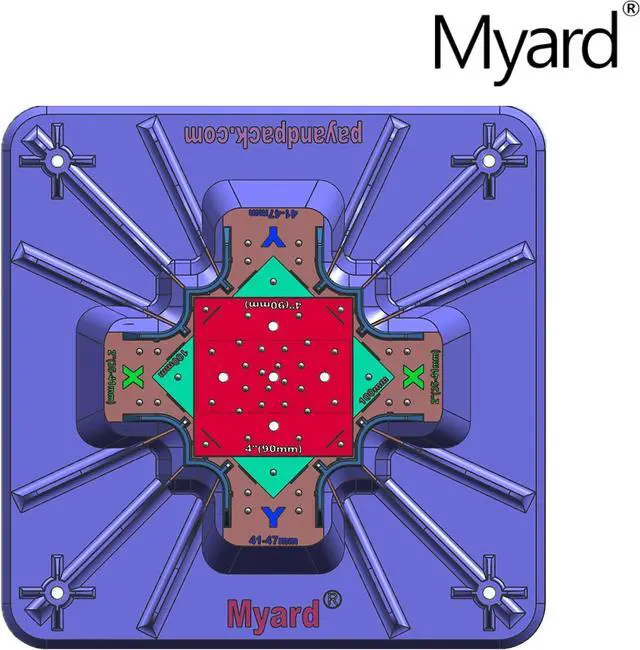 Alt view image 6 of 7 - Myard Deck Foundation Block (4-Pack) for Wood Composite Floor Frame Pier Shed Base Footing Post Beam Support