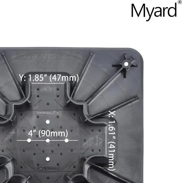 Alt view image 3 of 7 - Myard Deck Foundation Block (4-Pack) for Wood Composite Floor Frame Pier Shed Base Footing Post Beam Support