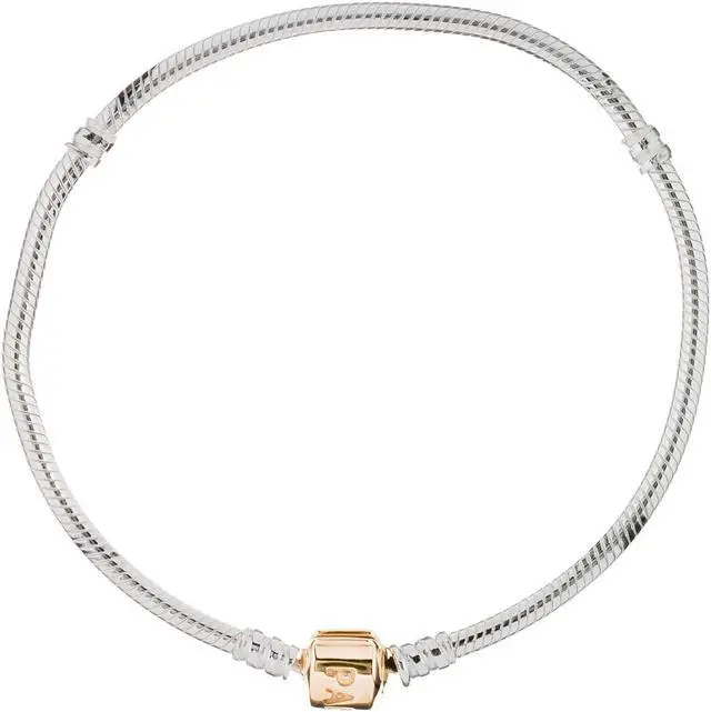 Main image of PANDORA Sterling Bracelet with 14 Karat Gold PANDORA Clasp 590702HG-21