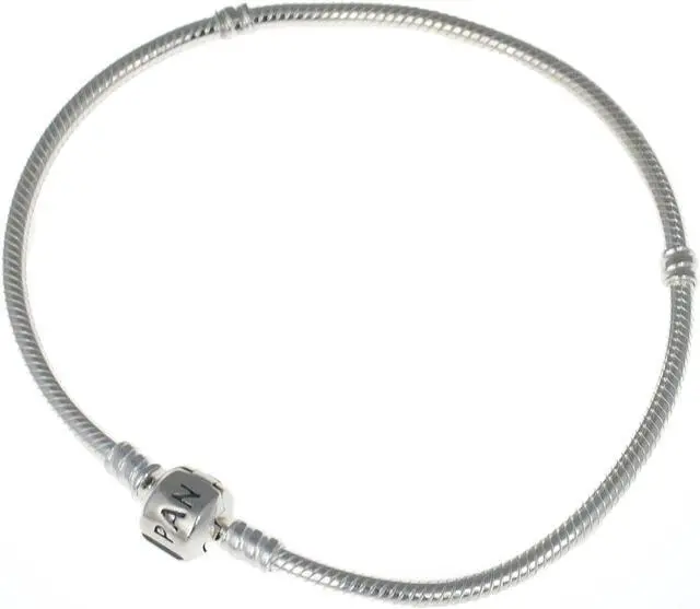 Main image of Genuine PANDORA Sterling Silver 9.1 Bead Clasp Charm Bracelet 590702HV-23"