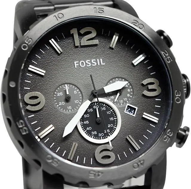 Alt view image 4 of 11 - Fossil Nate Chronograph Smoke Grey Dial Ion-plated Mens Watch JR1437