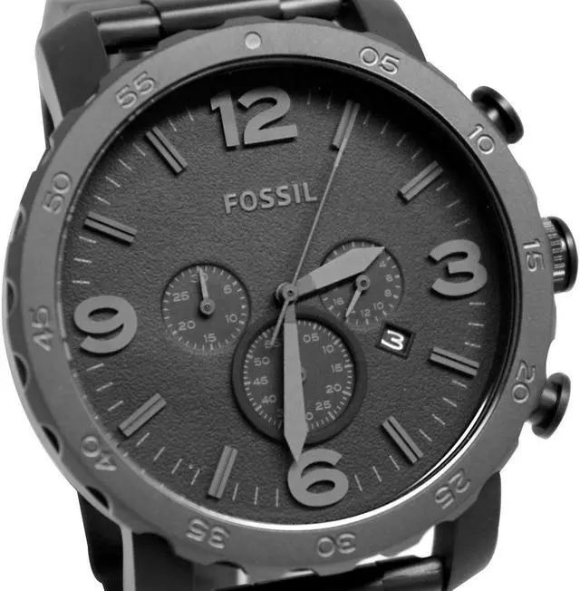 Alt view image 4 of 7 - Fossil Nate Chronograph Black Stainless Steel Mens Watch JR1401