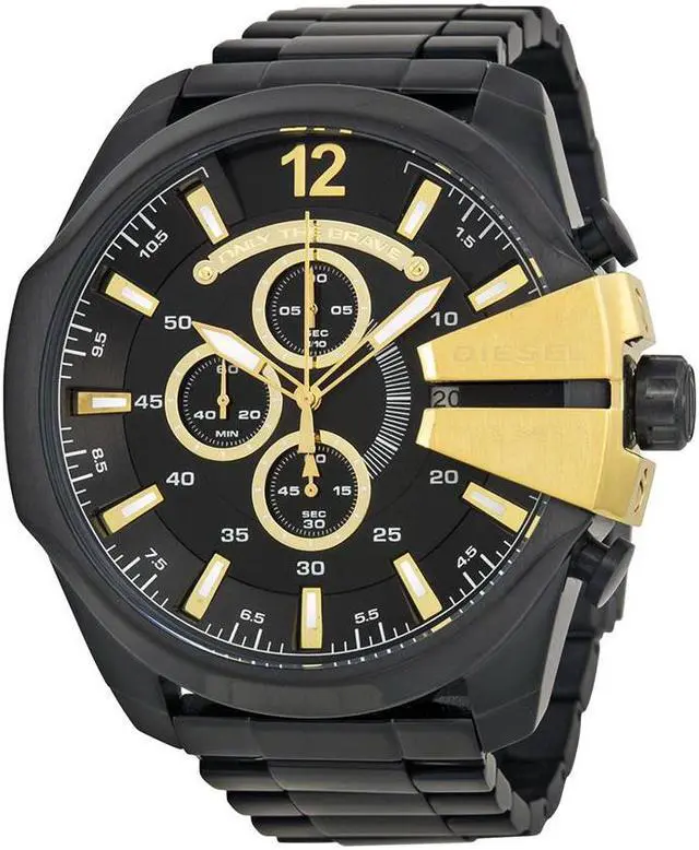 Alt view image 6 of 16 - DIESEL MEN'S MEGA CHIEF 53MM IP STEEL BRACELET & CASE QUARTZ WATCH DZ4338