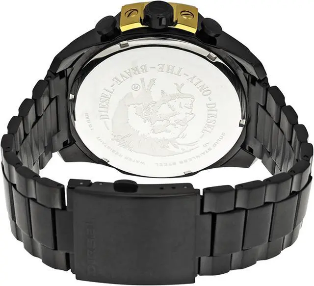 Alt view image 5 of 16 - DIESEL MEN'S MEGA CHIEF 53MM IP STEEL BRACELET & CASE QUARTZ WATCH DZ4338