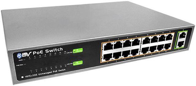 BV-Tech 4 PoE+ Gigabit Ports Switch with 2 Uplinks - Gigabit | POE-SW502G