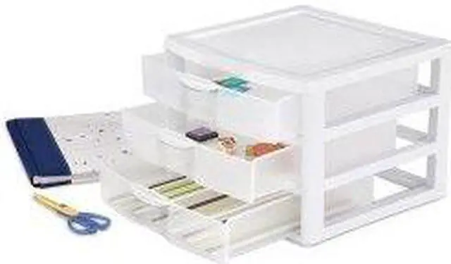 Alt view image 2 of 15 - Sterilite 3-Drawer Organizer - ClearView Wide 2093 - by Sterilite