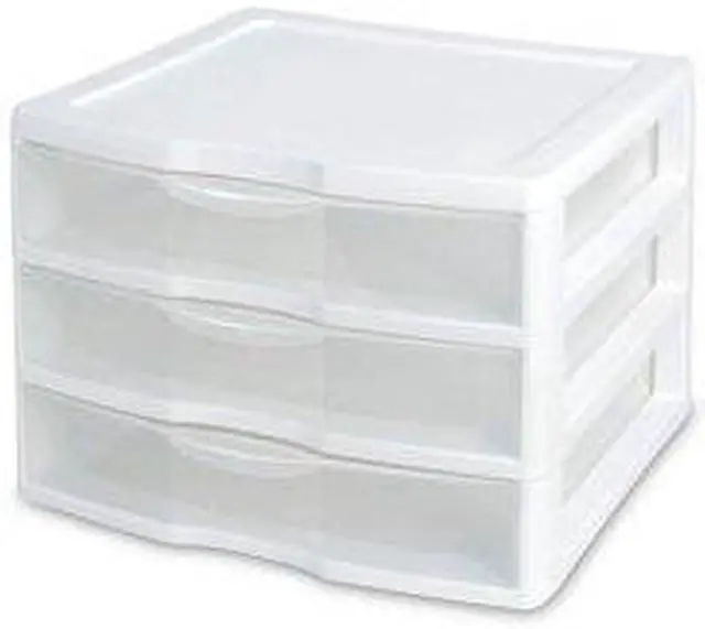 Alt view image 3 of 15 - Sterilite 3-Drawer Organizer - ClearView Wide 2093 - by Sterilite