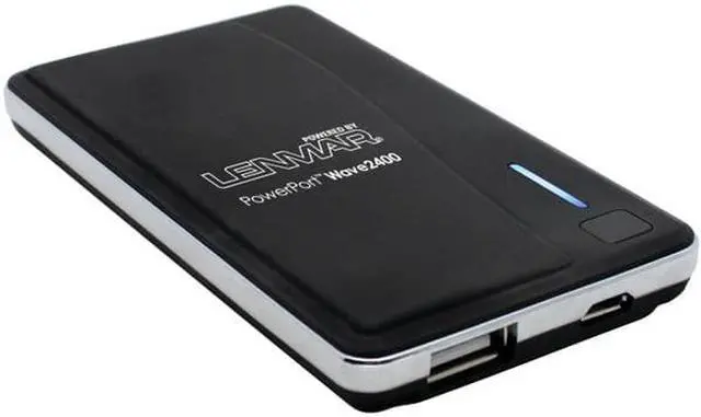 Alt view image 5 of 11 - Lenmar PowerPort Wave 2400 mAh External Battery and Charger for Smartphones