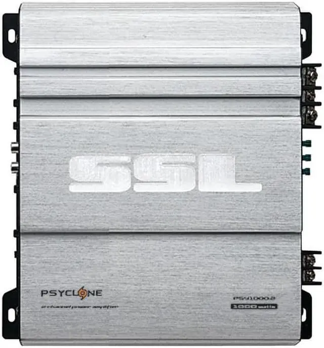 Alt view image 2 of 3 - SOUND STORM PSY1000.2 Psyclone 1000-watts Full Range Class A/B 2 Channel 2-8 Ohm Stable Amplifier with Remote Subwoofer Level Control
