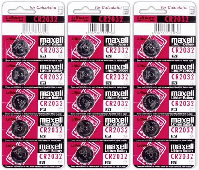 Main image of 15pc Maxell  3V Lithium Coin Cell Battery CR2032 Replaces DL2032 FAST USA SHIP