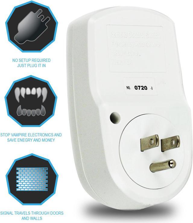 Alt view image 3 of 4 - Beastron Remote Control Electrical Outlet Switch for Lights and Household, White (5-packs)
