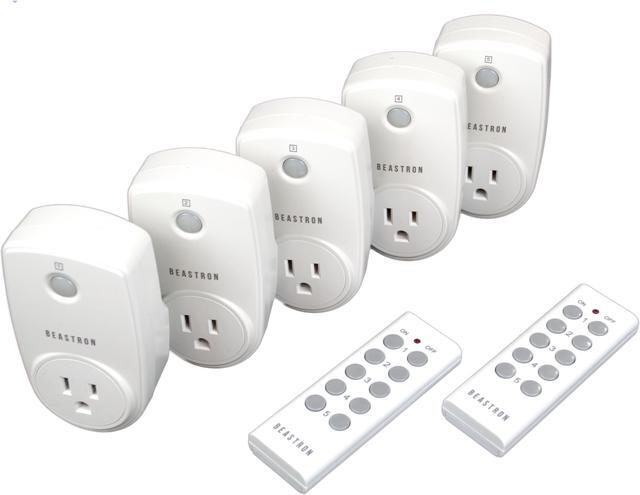 Alt view image 4 of 4 - Beastron Remote Control Electrical Outlet Switch for Lights and Household, White (5-packs)