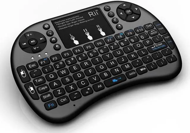 Alt view image 7 of 8 - Rii i8+ Mini Bluetooth Keyboard with Touchpad & QWERTY Keyboard, Backlit Portable Wireless Keyboard for Smartphones laptop/PC/Tablets/Windows/Mac/TV/Xbox/PS3/Raspberry Pi (Black)