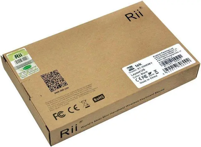 Alt view image 7 of 7 - Rii i8+ Wireless Mini Keyboard Mouse backlite Touchpad for PC Smart TV (Black)