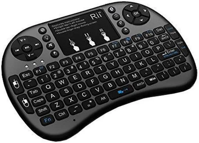 Alt view image 2 of 8 - Rii i8+ Mini Bluetooth Keyboard with Touchpad & QWERTY Keyboard, Backlit Portable Wireless Keyboard for Smartphones laptop/PC/Tablets/Windows/Mac/TV/Xbox/PS3/Raspberry Pi (Black)