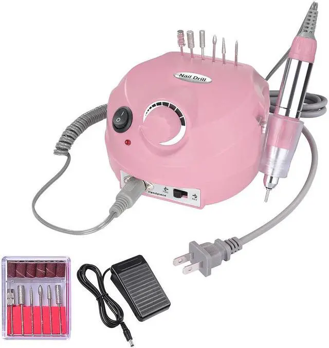 Main image of 30000RPM Professional Electric Nail Drill Machine Nails Care Polisher Machine Kit Pink
