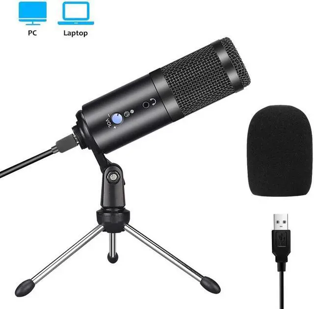 Main image of USB Condenser Microphone with Tripod Stand for Game Chat Skype YouTube Studio Audio Recording Laptop Mac Computer Windows