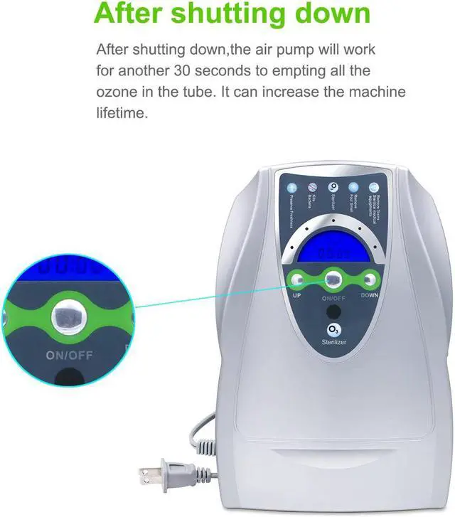 Alt view image 4 of 7 - Portable Ozone Generator 500mg/h Multipurpose Air Purifier Ozone Machine with Timer for Home,Office,Hunting
