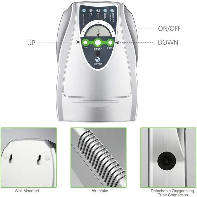 Alt view image 5 of 7 - Portable Ozone Generator 500mg/h Multipurpose Air Purifier Ozone Machine with Timer for Home,Office,Hunting