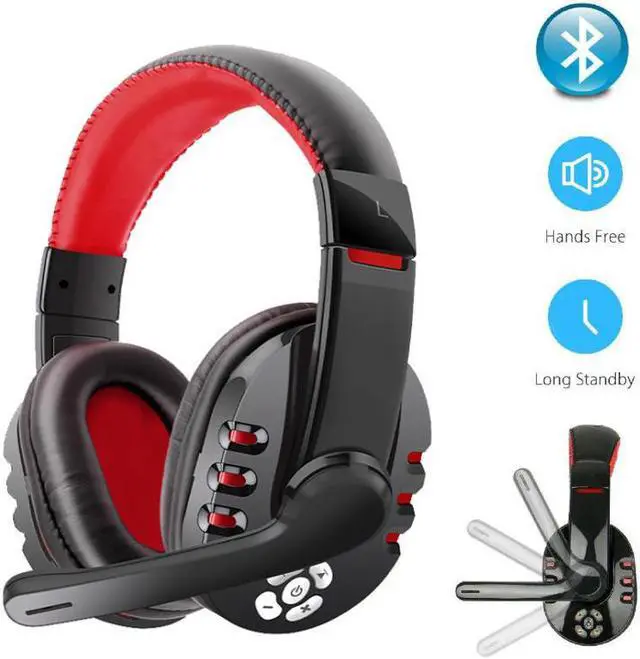 Alt view image 2 of 7 - Wireless Gaming Headset with Mic Stereo Sound Over-Ear Headphones Compatible with Smart Phones,Tablets and Other Wireless Enabled Music Devices