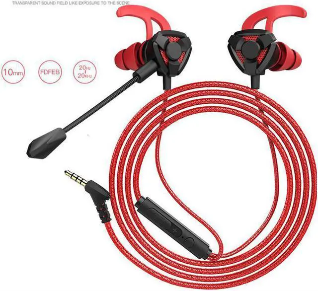 Alt view image 6 of 7 - In-Ear Games Headset with Dual Mic 7.1 Stereo Bass Noise Reduction Gaming Earphone For phone, tablet, laptop, PC