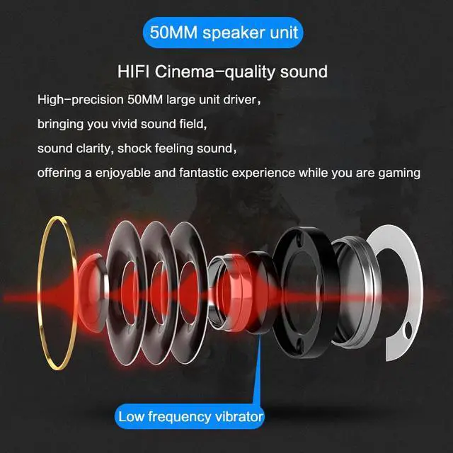 Alt view image 5 of 7 - USB Ultralight Gaming Headset- 7.1 LED Light 4D Surround Sound Headphones with Noise Cancelling Mic for PC Laptops