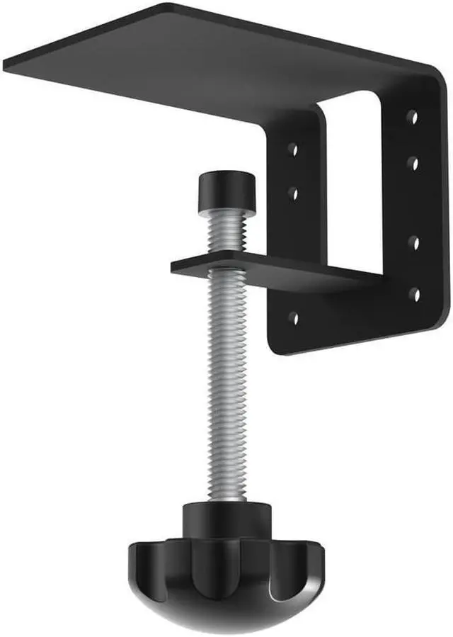 Alt view image 5 of 7 - Power charge station edge clamp mount with USB-C port and AC outlet good for home office dormitory tablets mobile phone Black
