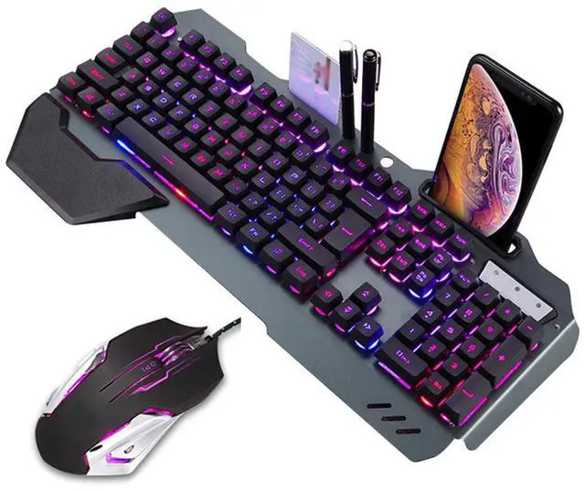 Main image of Chicong Wired Gaming Keyboard with mouse Mechanical feel RGB Backlit Modes Waterproof For Home PC Office Desktop