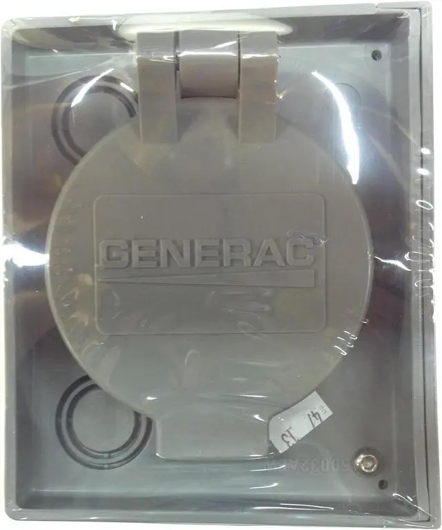 Alt view image 3 of 5 - Generac 6341 50 Amp Twistlock Non-Metallic Power Inlet Box with Flip Lid, Power Inlet Box