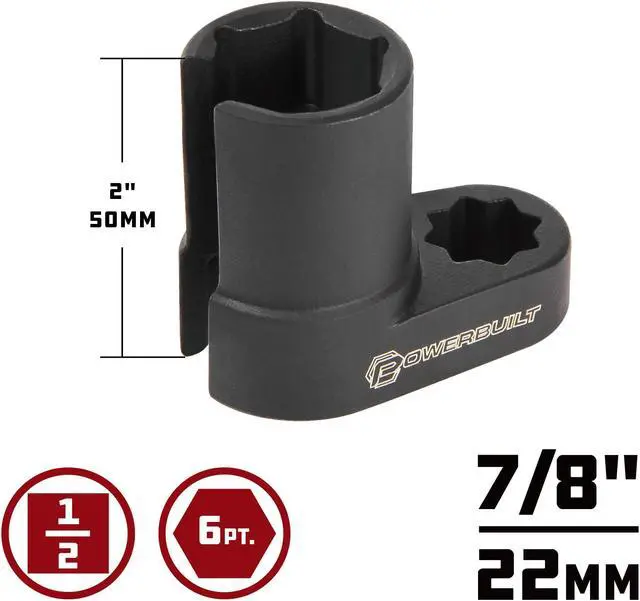 Alt view image 4 of 8 - Powerbuilt 648625 3 Pc Oxygen Sensor Socket Kit (Kit 51)