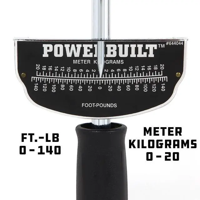 Alt view image 2 of 6 - Powerbuilt® 1/2" Drive Needle Torque Wrench 0 140 Ft. Lbs - 644044