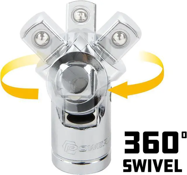Alt view image 3 of 6 - Powerbuilt 7 Piece Socket Adapter & Universal Joint Set - 640859
