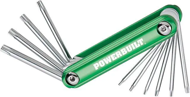 Main image of Powerbuilt 10 Pc. Aluminum Folding Star Hex Key, T6 to T30 - 940786