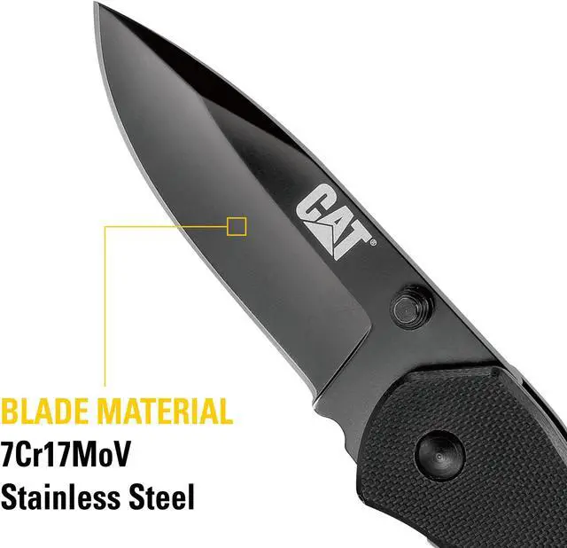 Alt view image 4 of 12 - Cat 6 Inch Drop Point Folding Knife - 980008