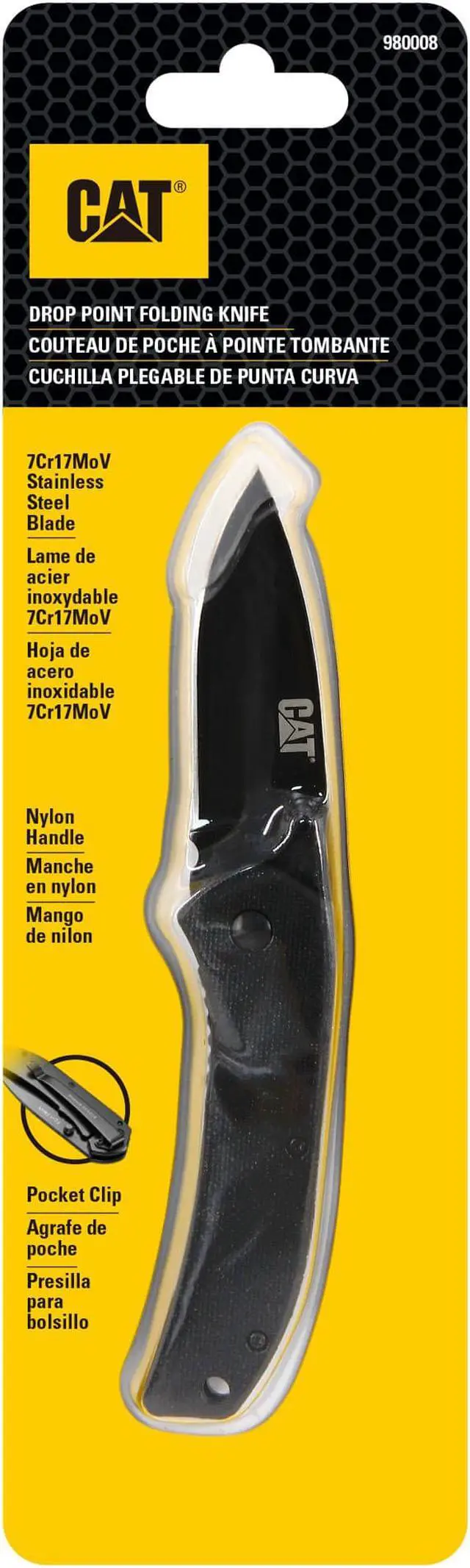 Alt view image 7 of 12 - Cat 6 Inch Drop Point Folding Knife - 980008