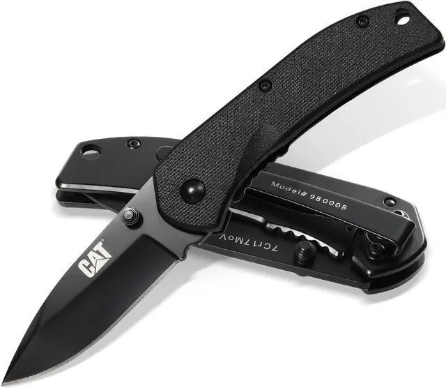 Main image of Cat 6 Inch Drop Point Folding Knife - 980008