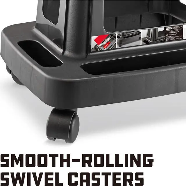 Alt view image 4 of 18 - Powerbuilt Sturdy Heavy Duty Injection Rolling Storage Tray Work Seat - 620526