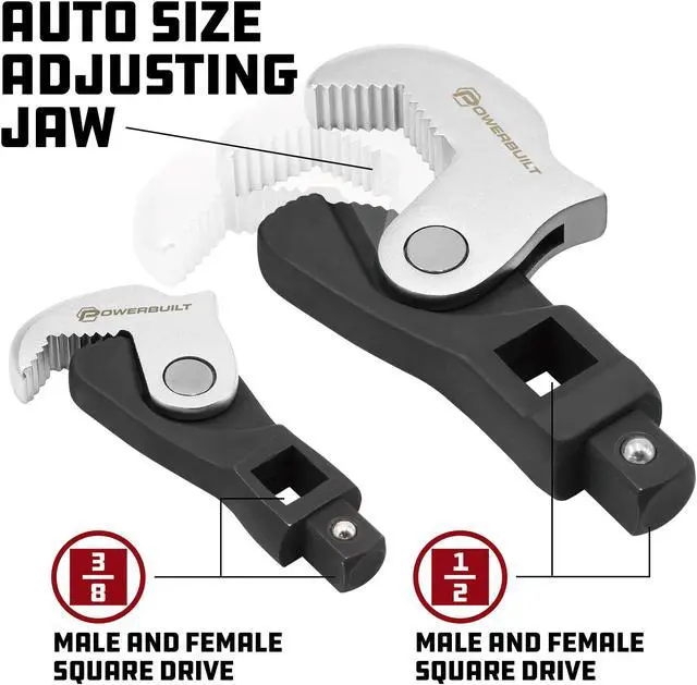 Alt view image 3 of 5 - Powerbuilt 2 Piece Spring Crowfoot Wrench Set - 240274