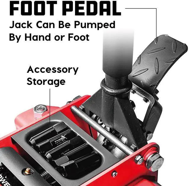 Alt view image 4 of 7 - Powerbuilt 2.5 Ton Low Profile Fast Lift Floor Jack 3 in. to 19.5 in. - 240076