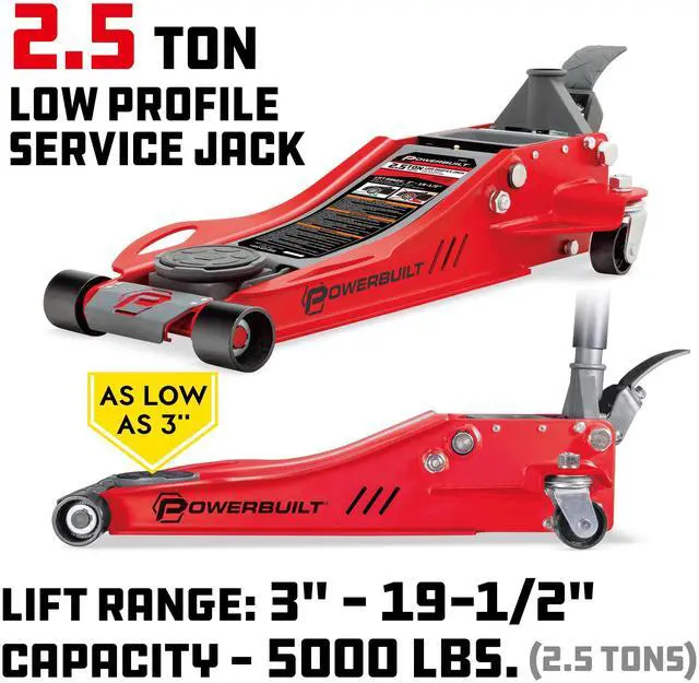 Alt view image 2 of 7 - Powerbuilt 2.5 Ton Low Profile Fast Lift Floor Jack 3 in. to 19.5 in. - 240076