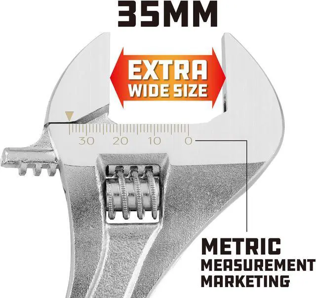 Alt view image 3 of 5 - Powerbuilt 10 Inch Adjustable Wrench - 644042
