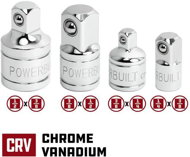 Alt view image 2 of 5 - Powerbuilt 4 Pc. Socket Adapter Set - 640848
