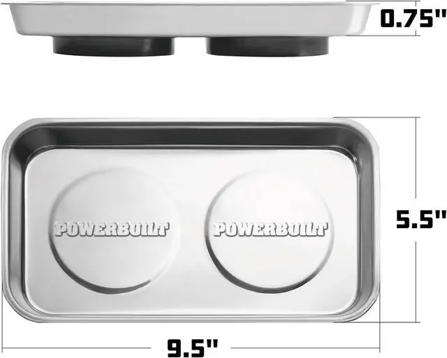 Alt view image 3 of 5 - Powerbuilt Magnetic Parts Tray   Perfect for Nuts, Bolts, & More! - 648357