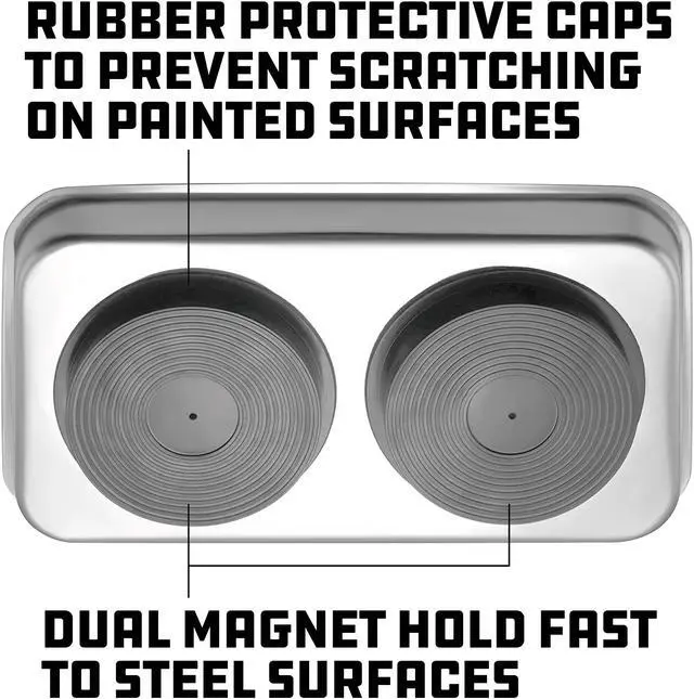 Alt view image 4 of 5 - Powerbuilt Magnetic Parts Tray   Perfect for Nuts, Bolts, & More! - 648357